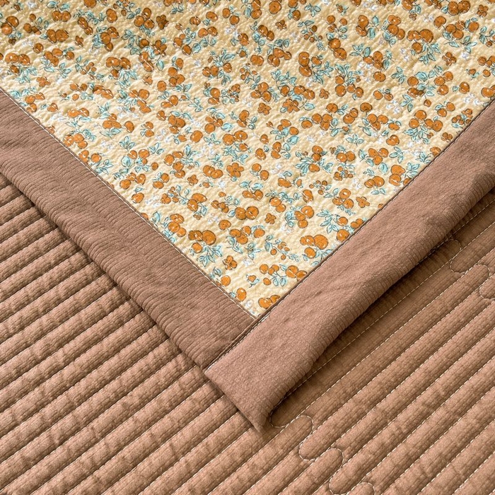 91家纺网 家纺一手货源 找家纺 梵朴 2026新款A类泡芙双层纱云感邹邹纱床盖三件套 暖墙枝