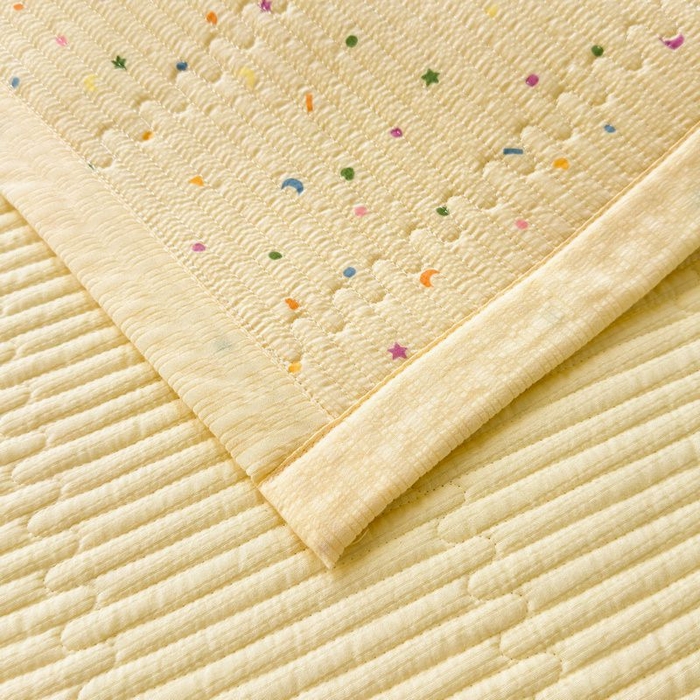 91家纺网 家纺一手货源 找家纺 梵朴 2026新款A类泡芙双层纱云感邹邹纱床盖三件套 璀璨星空