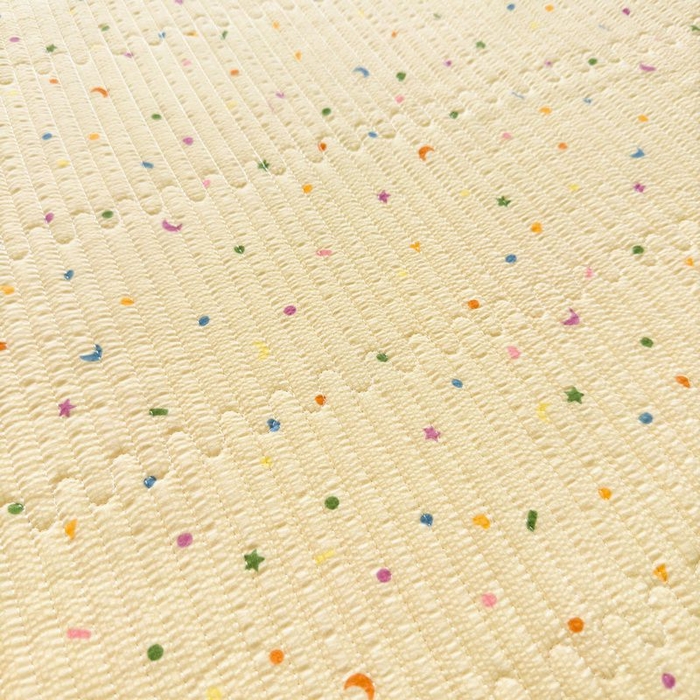 91家纺网 家纺一手货源 找家纺 梵朴 2026新款A类泡芙双层纱云感邹邹纱床盖三件套 璀璨星空