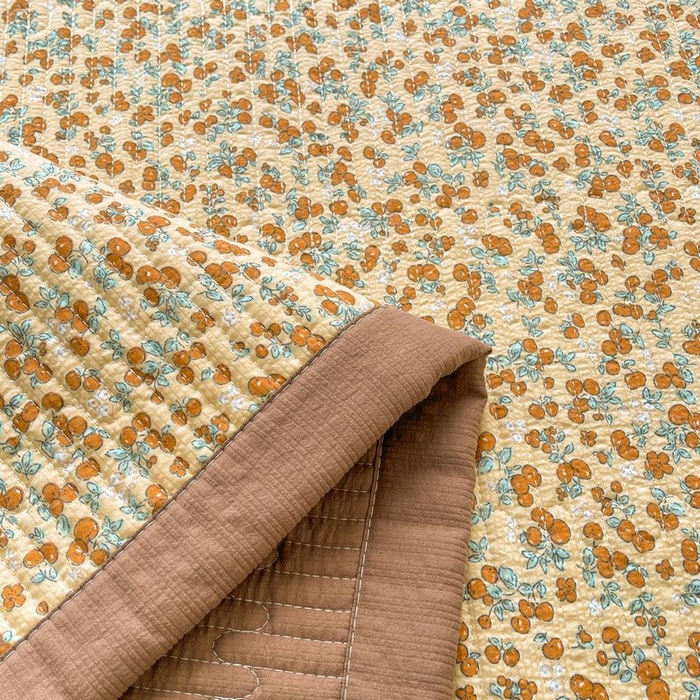 91家纺网 家纺一手货源 找家纺 梵朴 2026新款A类泡芙双层纱云感邹邹纱床盖三件套 暖墙枝