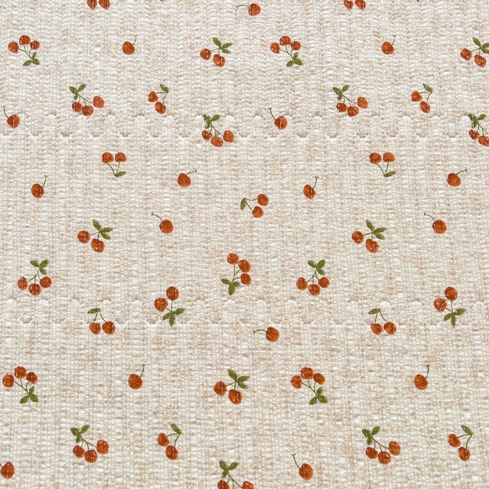 91家纺网 家纺一手货源 找家纺 梵朴 2026新款A类泡芙双层纱云感邹邹纱床盖三件套 酒渍樱桃