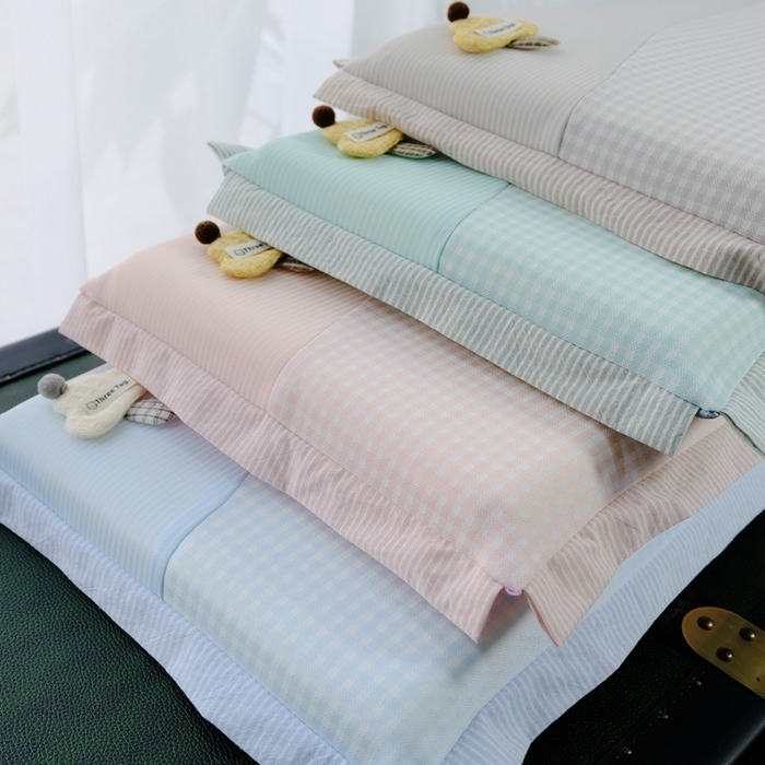 91家纺网 家纺一手货源 找家纺 她喜爱枕芯 2026新款凉感记忆儿童枕枕头枕芯 蓝色