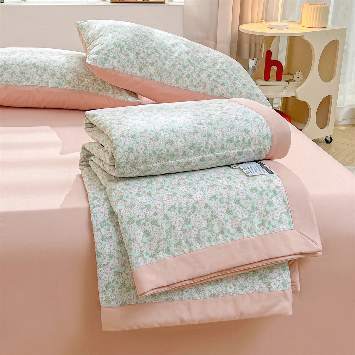 91家纺网 家纺一手货源 找家纺 犇牛仓储供应链 2026新款高克重水洗棉印花棉花夏被夏凉被空调被 春日絮语