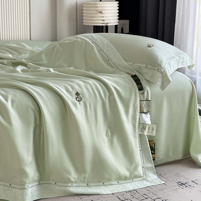 91家纺网 家纺一手货源 找家纺 （总）桂雅居 2026新款东芳茶净--福运绵长工艺夏被被子被芯