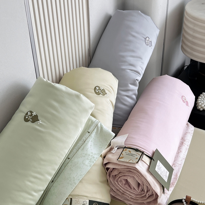 91家纺网 家纺一手货源 找家纺 桂雅居 2026新款东芳茶净--福运绵长工艺夏被被子被芯 组合