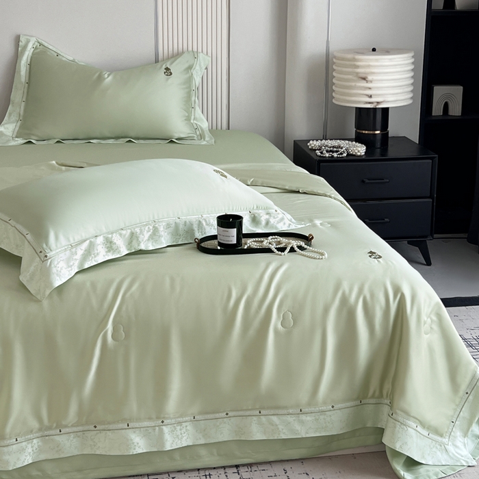 91家纺网 家纺一手货源 找家纺 （总）桂雅居 2026新款东芳茶净--福运绵长工艺夏被被子被芯