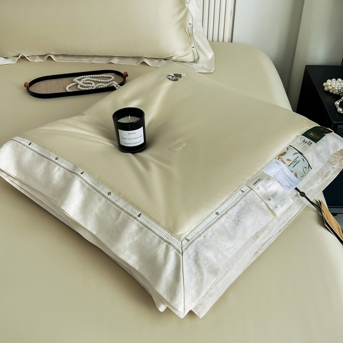 91家纺网 家纺一手货源 找家纺 桂雅居 2026新款东芳茶净--福运绵长工艺夏被被子被芯 丝柔金