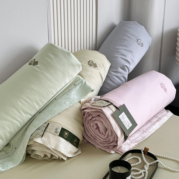91家纺网 家纺一手货源 找家纺 桂雅居 2026新款东芳茶净--福运绵长工艺夏被被子被芯 组合