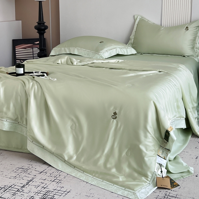 91家纺网 家纺一手货源 找家纺 （总）桂雅居 2026新款东芳茶净--福运绵长工艺夏被被子被芯