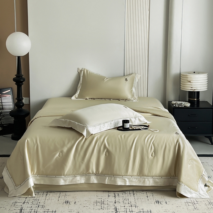 桂雅居 2026新款东芳茶净--福运绵长工艺夏被被子被芯 丝柔金