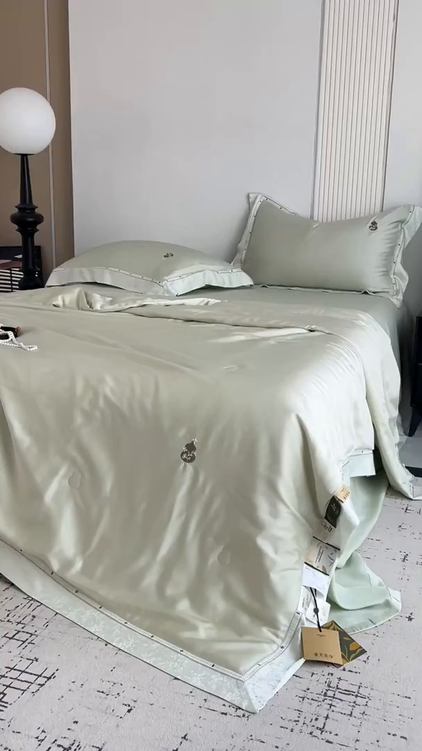 91家纺网 家纺一手货源 找家纺 （总）桂雅居 2026新款东芳茶净--福运绵长工艺夏被被子被芯