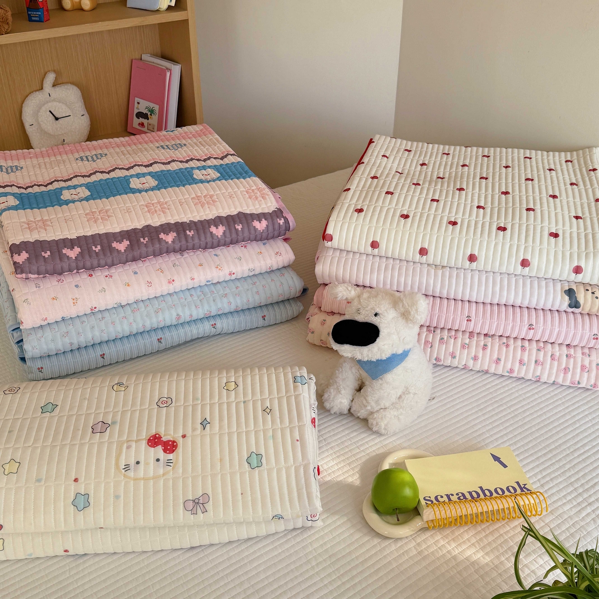 91家纺网 家纺一手货源 找家纺 （总）美乐迪家纺 2026春夏新款水光冰丝床盖夏被夏凉被空调被四件套