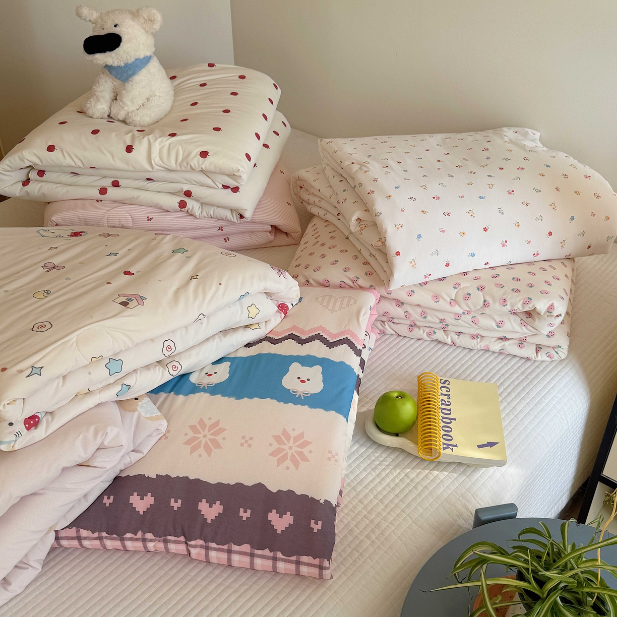 美乐迪家纺 2026春夏新款水光冰丝床盖夏被夏凉被空调被四件套 组合图仅供展示不可下单