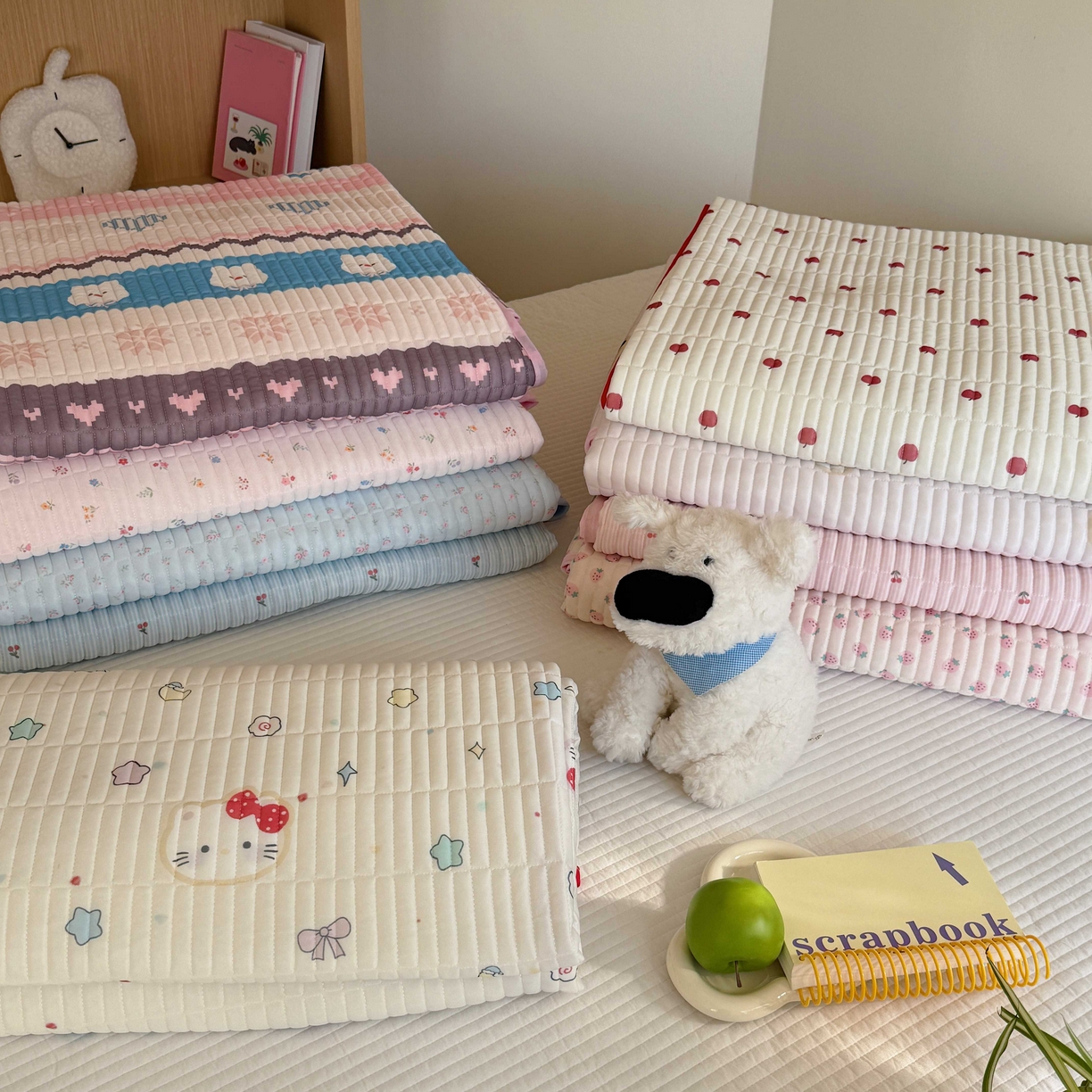 91家纺网 家纺一手货源 找家纺 美乐迪家纺 2026春夏新款水光冰丝床盖夏被夏凉被空调被四件套 组合图仅供展示不可下单