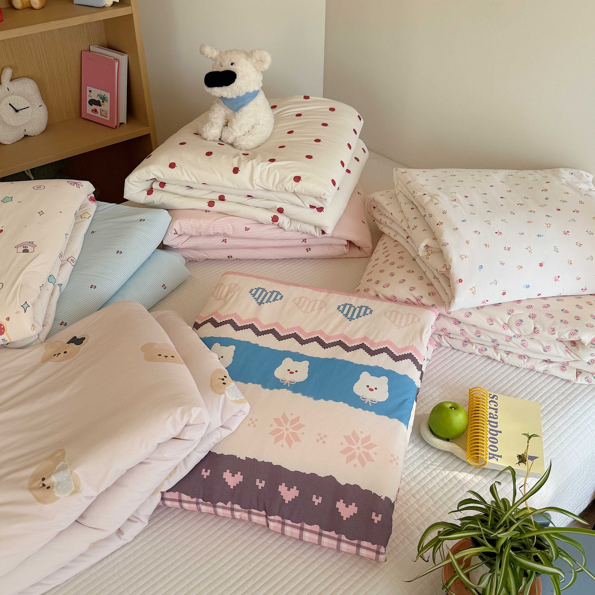 91家纺网 家纺一手货源 找家纺 美乐迪家纺 2026春夏新款水光冰丝床盖夏被夏凉被空调被四件套 组合图仅供展示不可下单