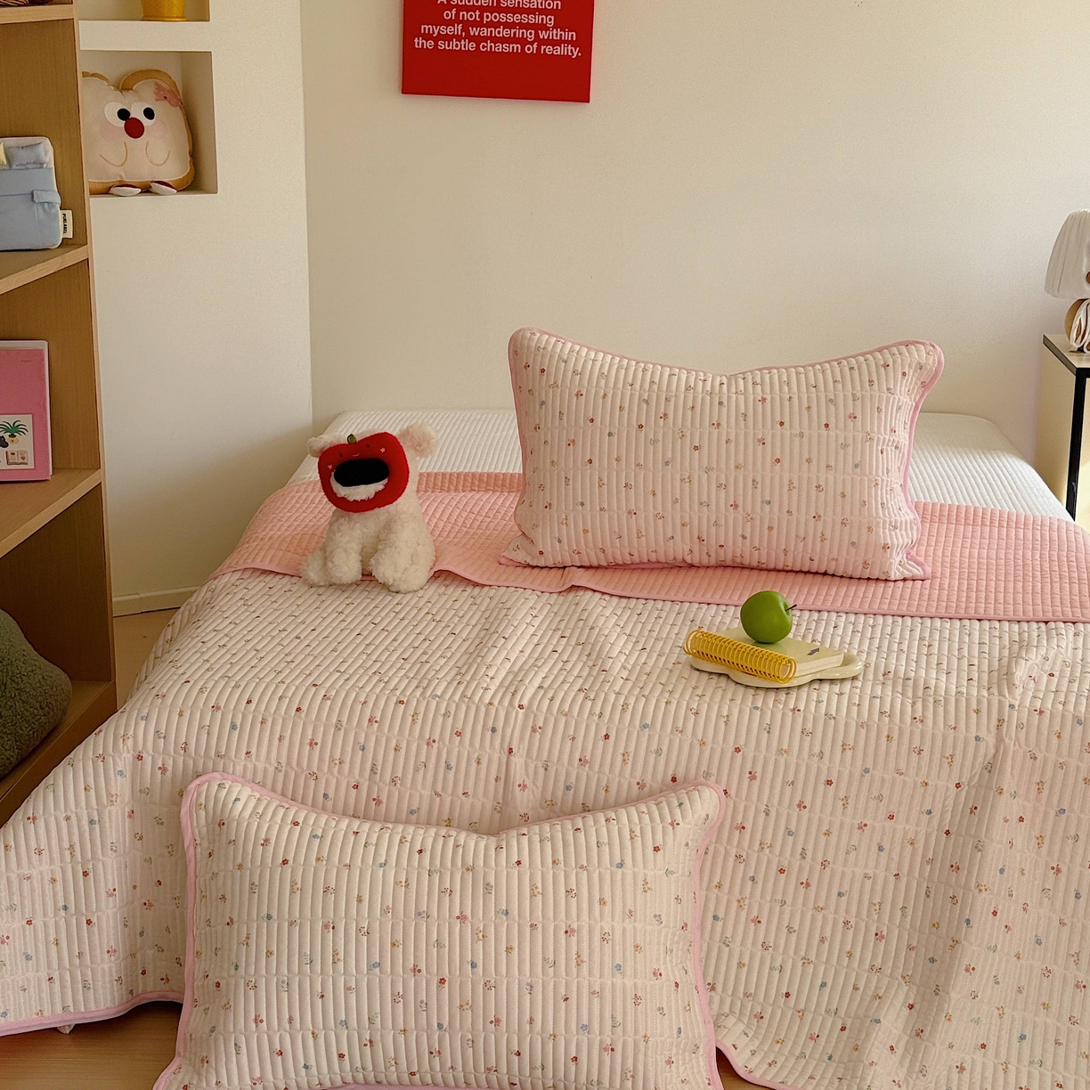 91家纺网 家纺一手货源 找家纺 美乐迪家纺 2026春夏新款水光冰丝床盖夏被夏凉被空调被四件套 彩色小花