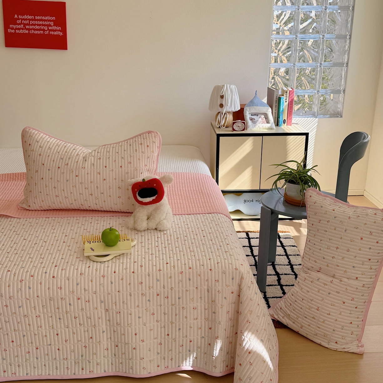 91家纺网 家纺一手货源 找家纺 美乐迪家纺 2026春夏新款水光冰丝床盖夏被夏凉被空调被四件套 彩色小花