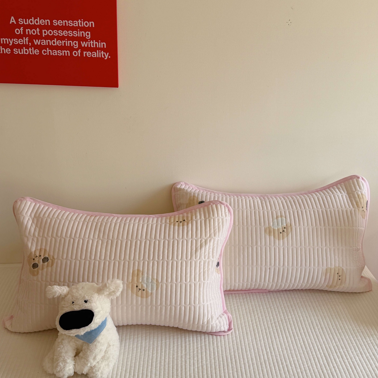 91家纺网 家纺一手货源 找家纺 美乐迪家纺 2026春夏新款水光冰丝床盖夏被夏凉被空调被四件套 粉色小熊