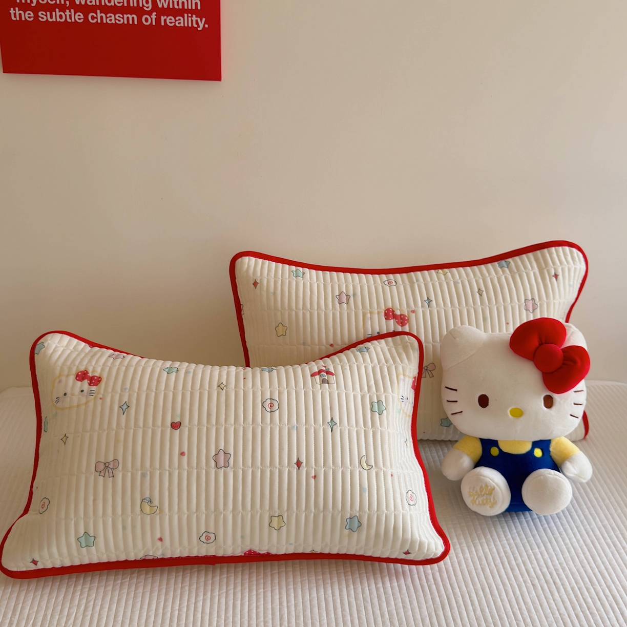 91家纺网 家纺一手货源 找家纺 美乐迪家纺 2026春夏新款水光冰丝床盖夏被夏凉被空调被四件套 星星猫咪