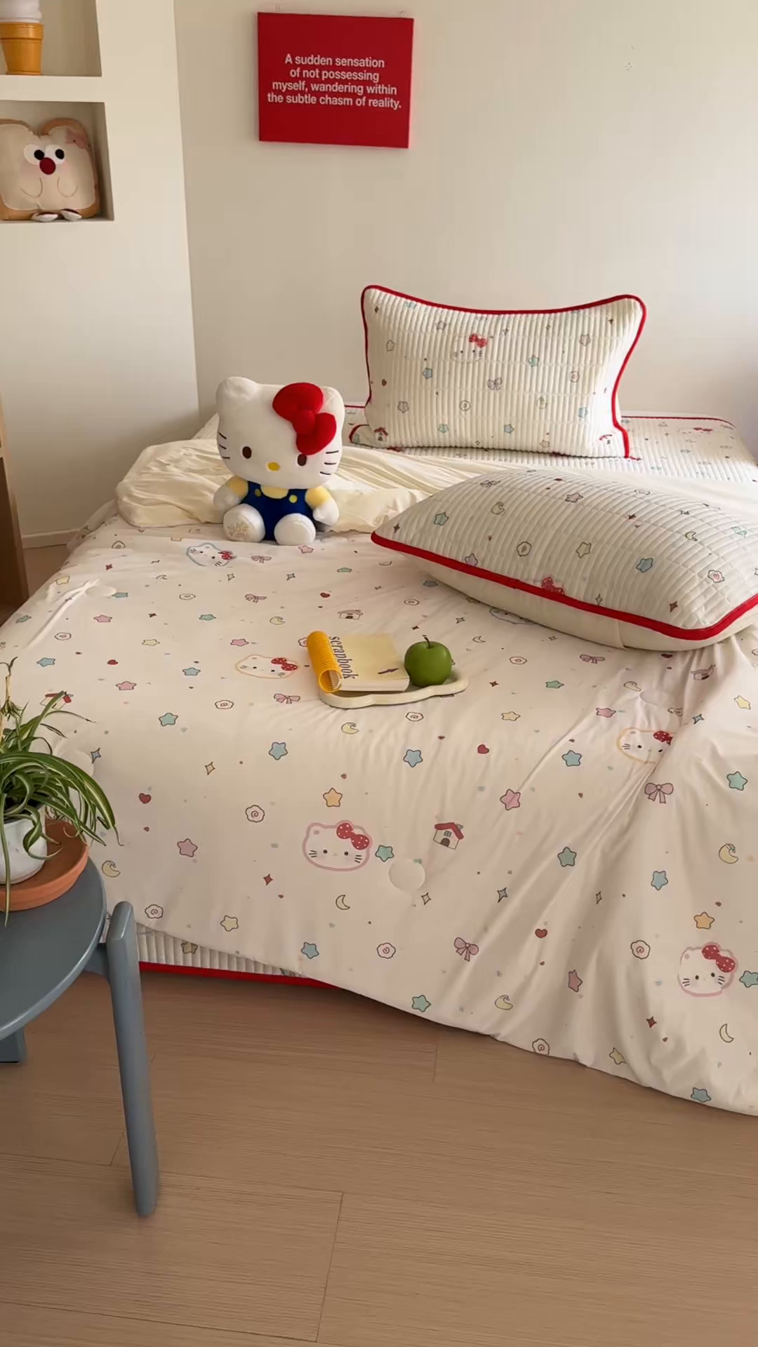 91家纺网 家纺一手货源 找家纺 美乐迪家纺 2026春夏新款水光冰丝床盖夏被夏凉被空调被四件套 星星猫咪