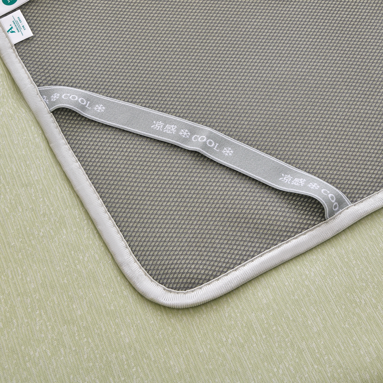 91家纺网 家纺一手货源 找家纺 金艾草 2026新款纯色冰豆豆榻榻米凉席席子 凉豆豆-绿色