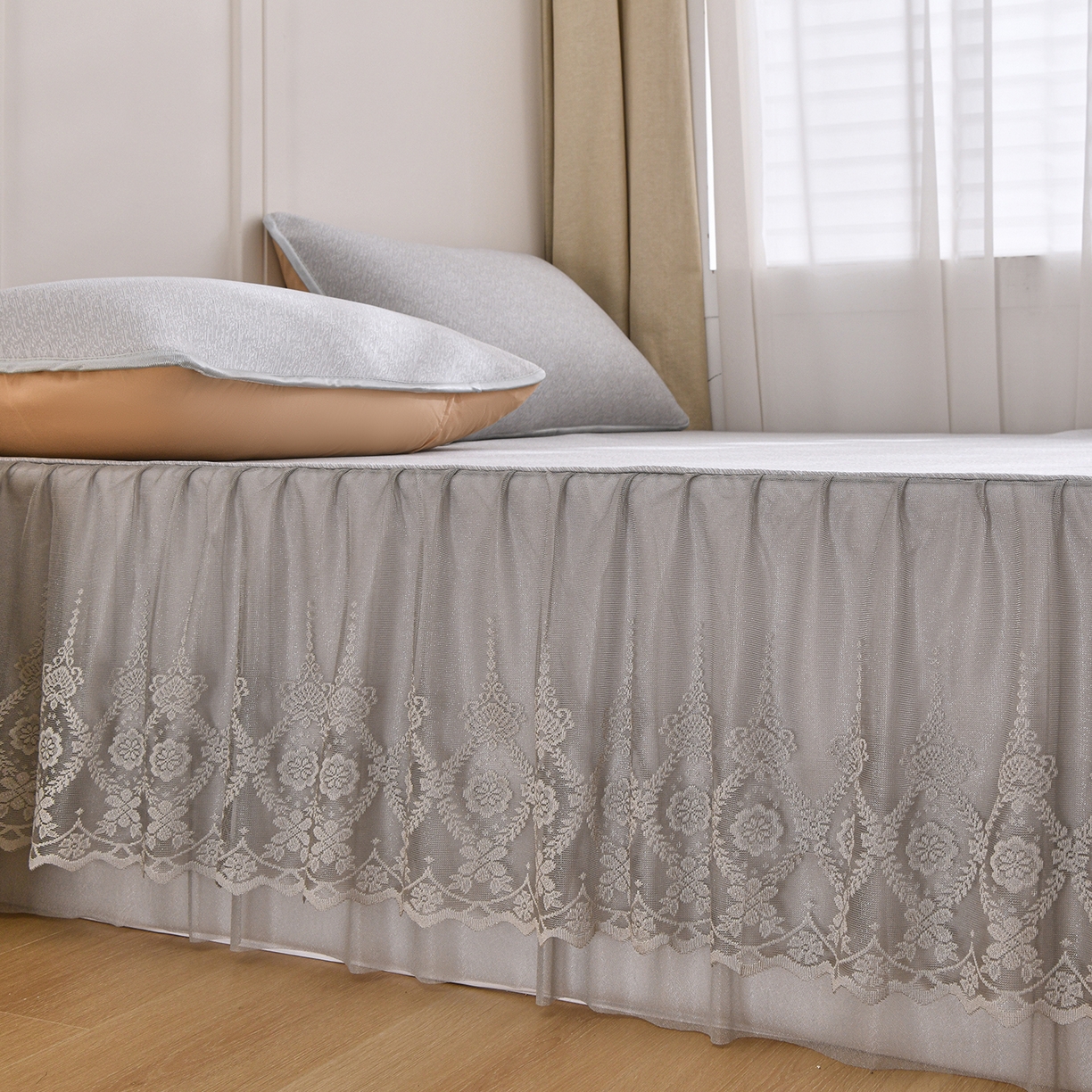 91家纺网 家纺一手货源 找家纺 金艾草 2026新款纯色冰豆豆榻榻米凉席席子 凉豆豆-浅灰色