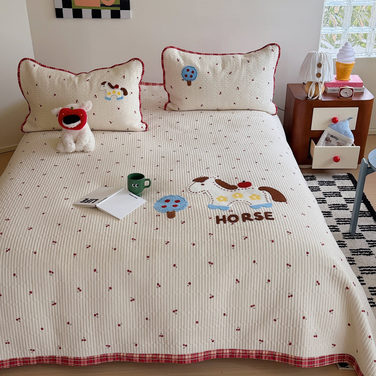 91家纺网 家纺一手货源 找家纺 （总）顾里家纺 2026新款ins韩风床盖单品床盖单件三件套被套四件套