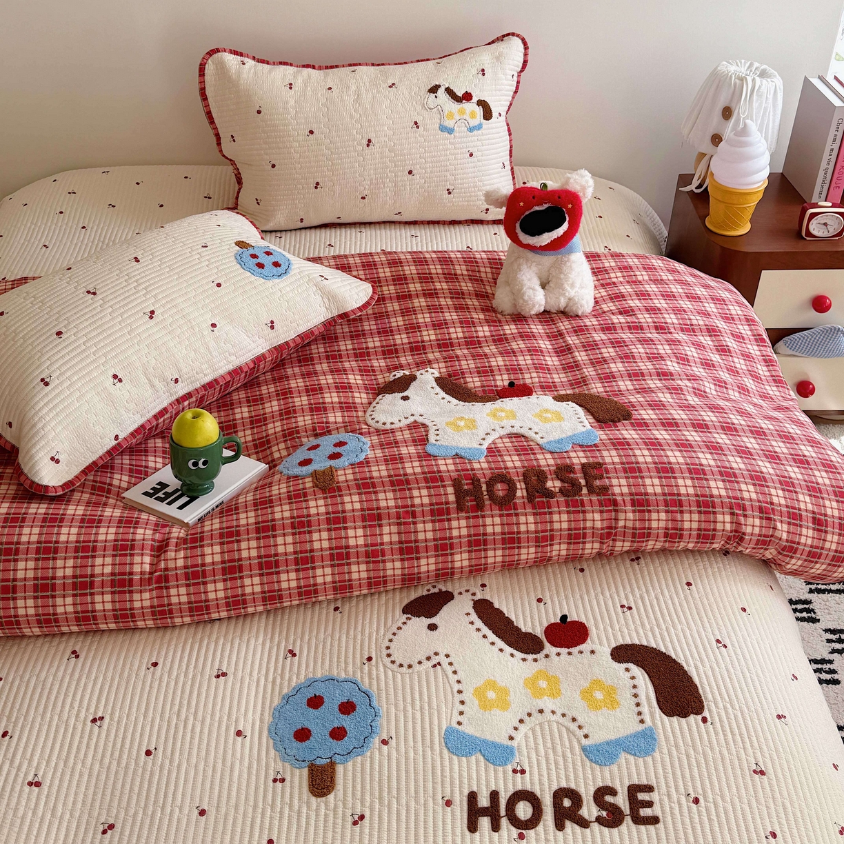 91家纺网 家纺一手货源 找家纺 （总）顾里家纺 2026新款ins韩风床盖单品床盖单件三件套被套四件套