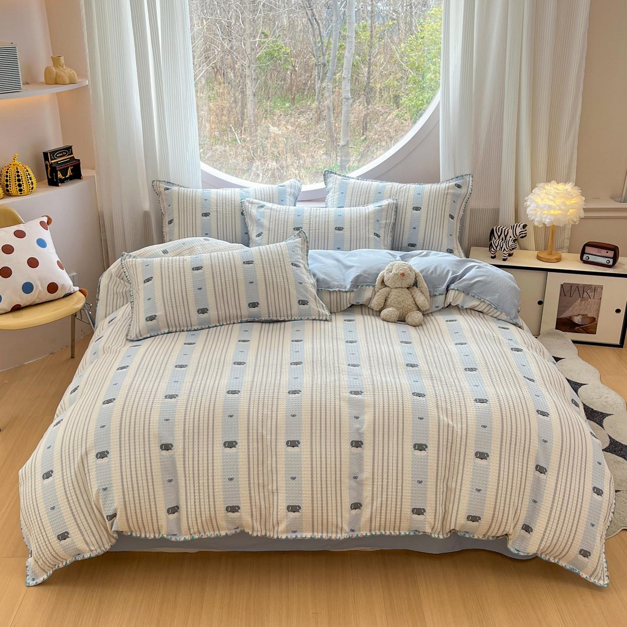 91家纺网 家纺一手货源 找家纺 （总）涵宸家纺 2026新款全棉华夫格贝壳边四件套