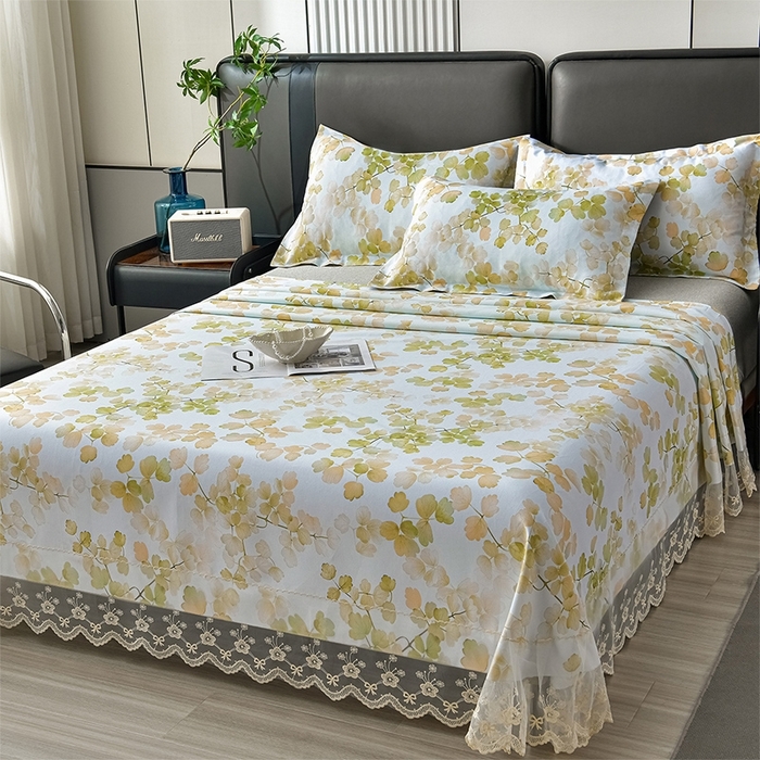 91家纺网 家纺一手货源 找家纺 （总）星窝家纺 2026新款花边老粗布凉席三件套