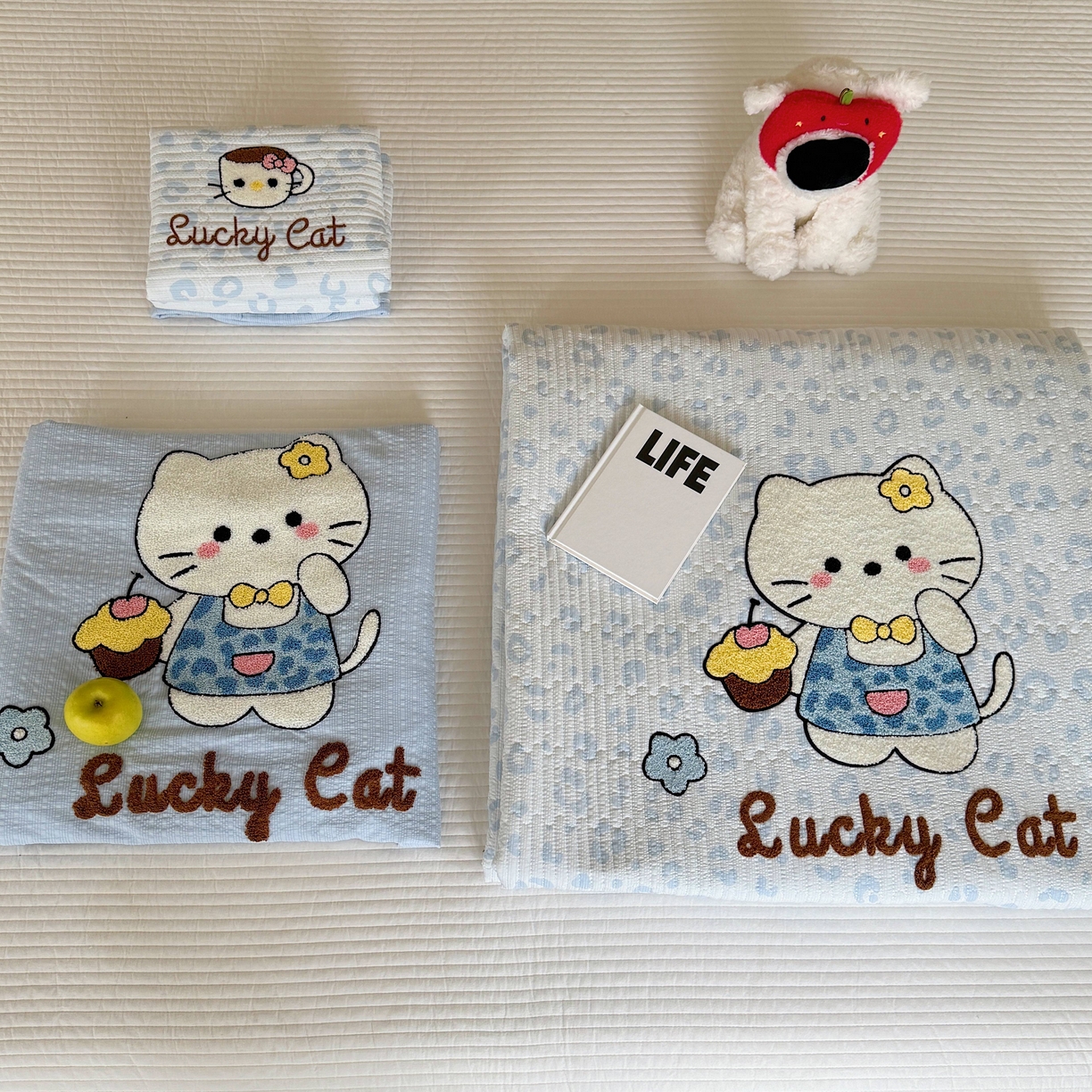 91家纺网 家纺一手货源 找家纺 顾里家纺 2026新款ins韩风床盖单品床盖单件三件套被套四件套 豹纹喵喵