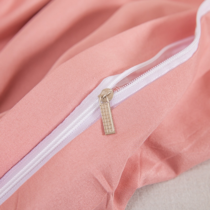 91家纺网 家纺一手货源 找家纺 莎臣豹 2026新款水洗棉磨毛纯色简约风四件套（风格一） 甜豆沙