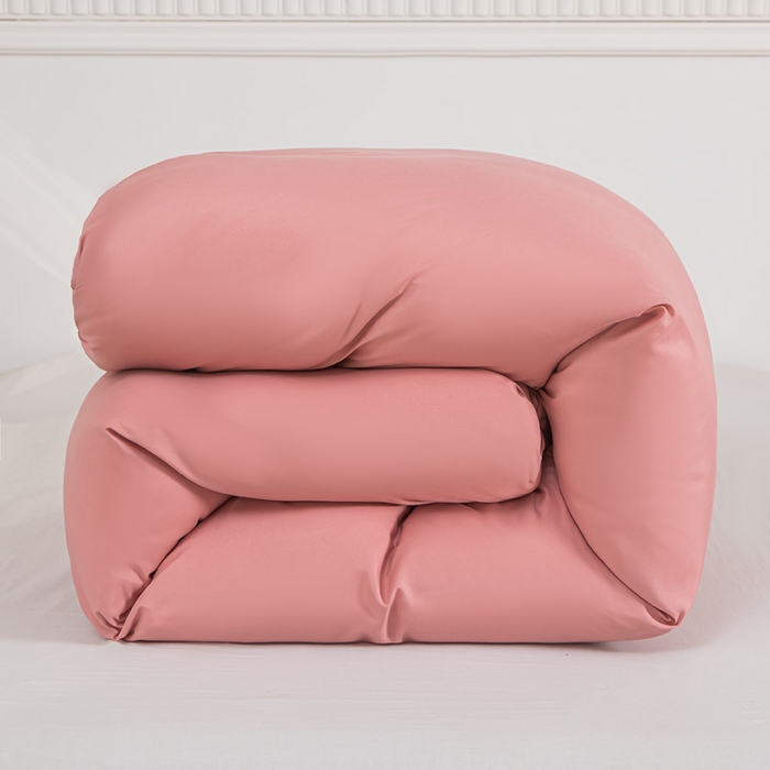 91家纺网 家纺一手货源 找家纺 莎臣豹 2026新款水洗棉磨毛纯色简约风四件套（风格一） 甜豆沙