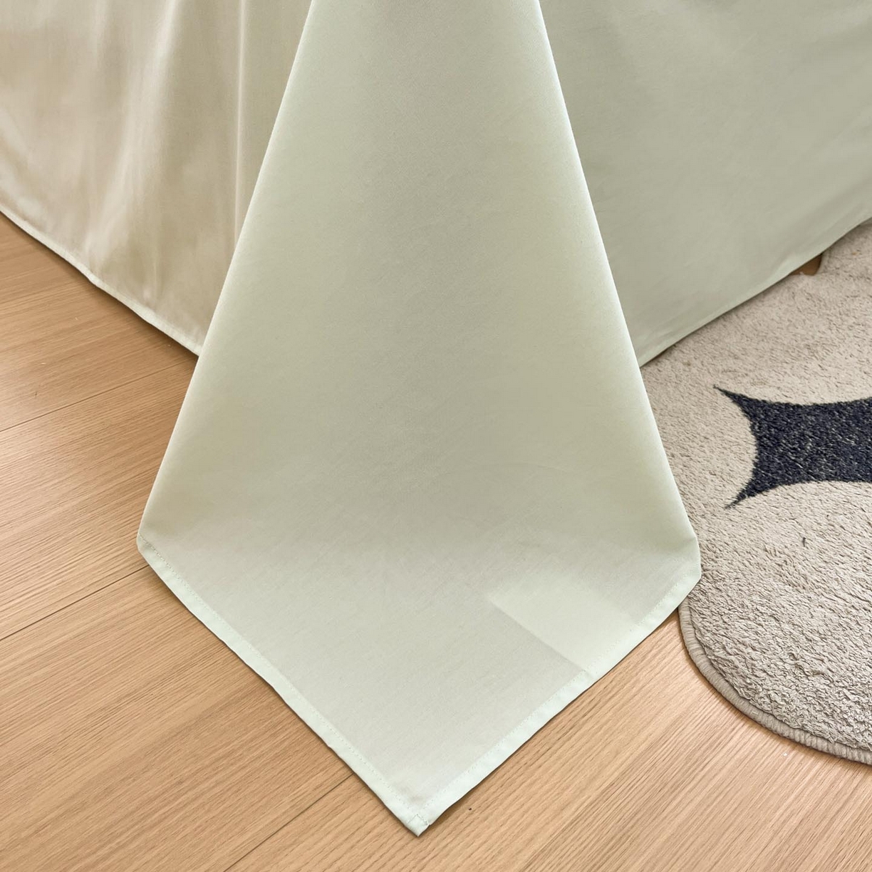 91家纺网 家纺一手货源 找家纺 涵宸家纺 2026新款全棉华夫格贝壳边四件套 青柠夏