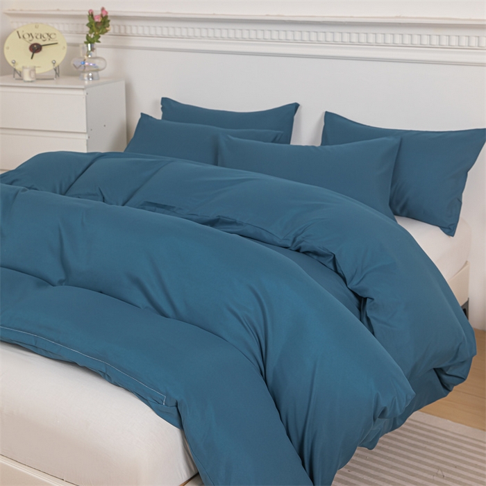 91家纺网 家纺一手货源 找家纺 （总）莎臣豹 2026新款水洗棉磨毛纯色简约风四件套（风格一）