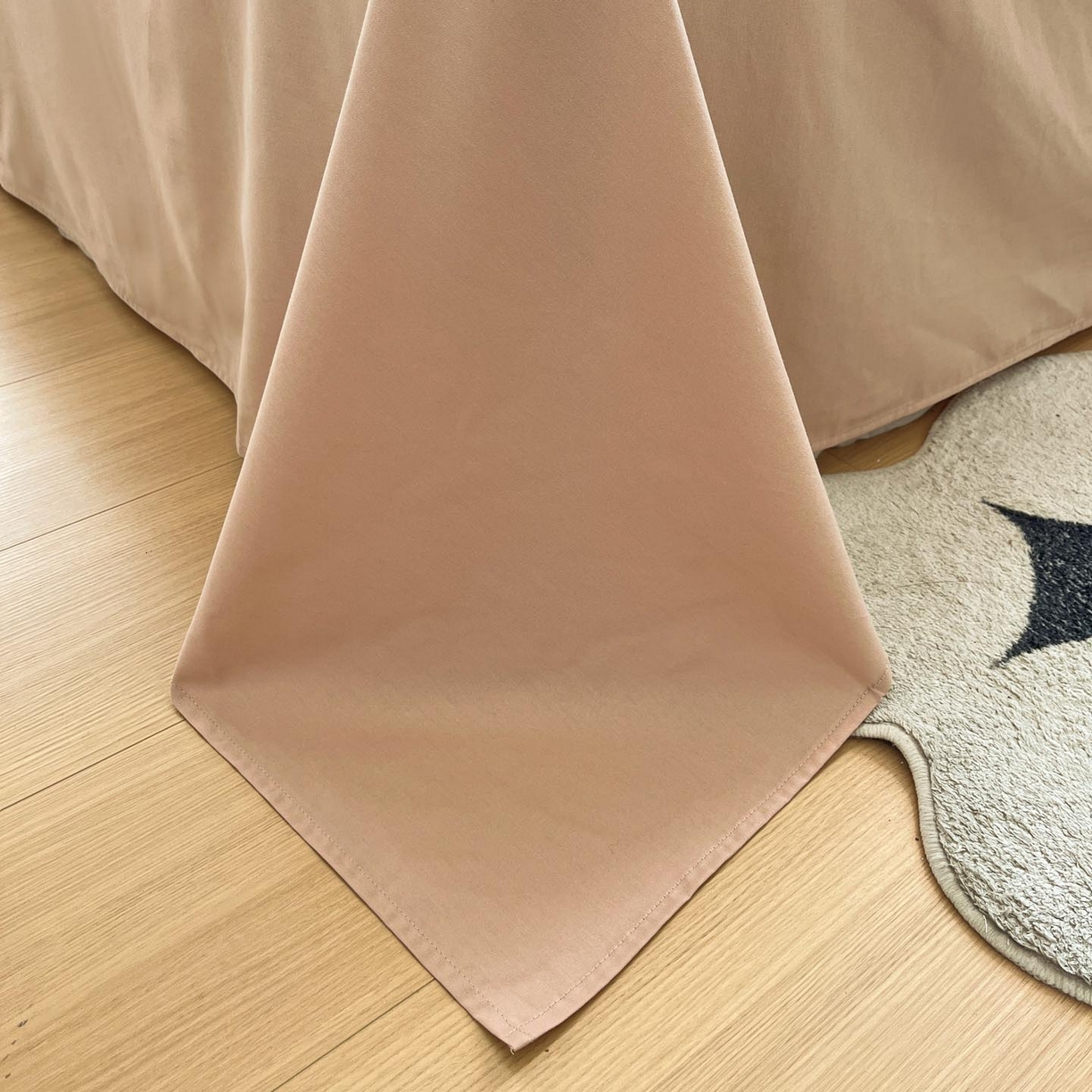 91家纺网 家纺一手货源 找家纺 涵宸家纺 2026新款全棉华夫格贝壳边四件套 雾漫纱