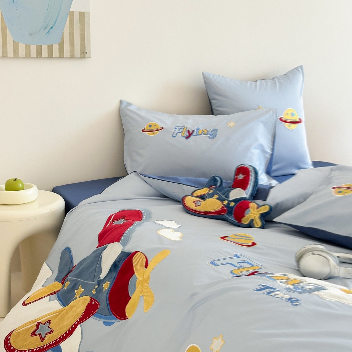 91家纺网 家纺一手货源 找家纺 （总）西西家居 2026新款100S长绒棉全棉纯棉四件套-飞行日记