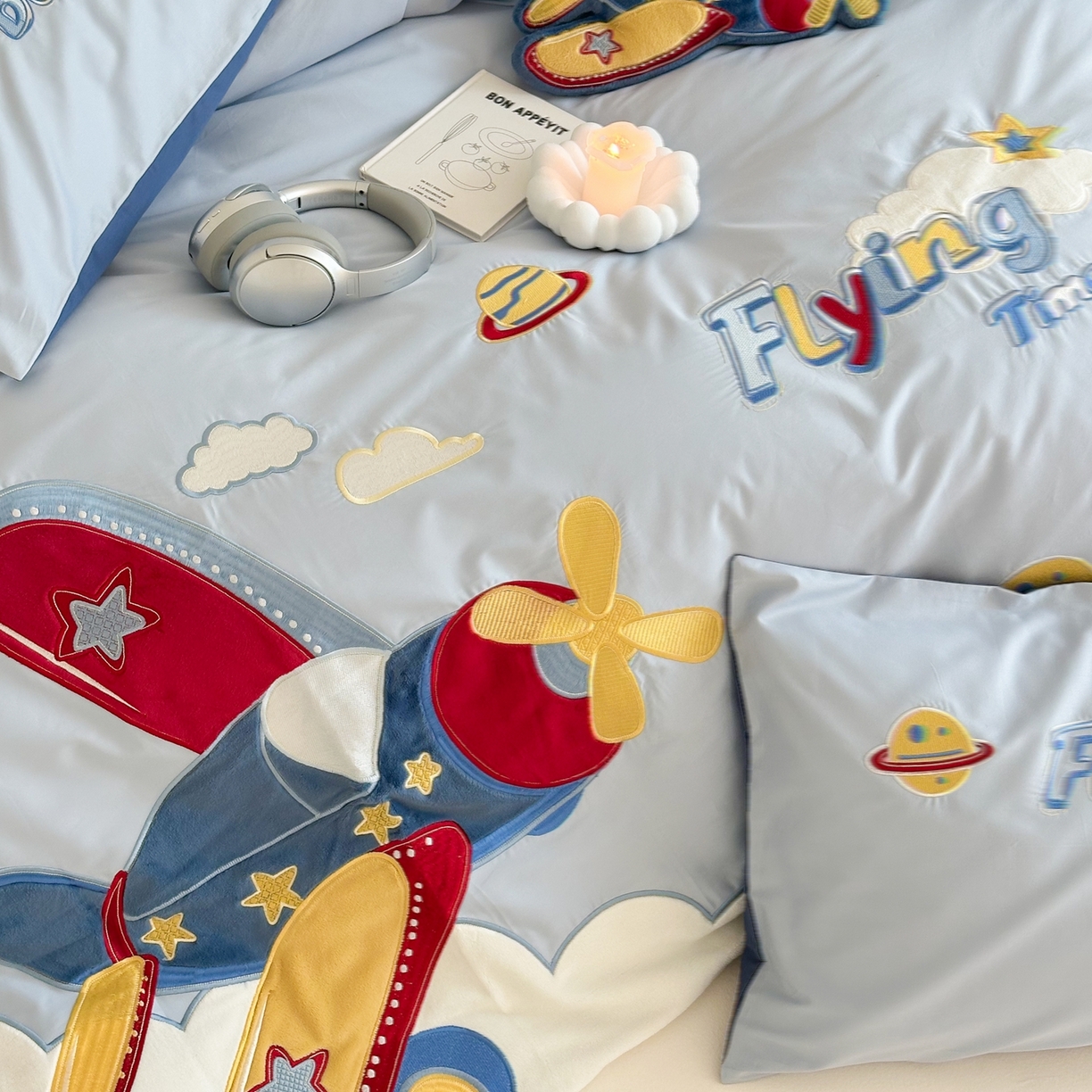 91家纺网 家纺一手货源 找家纺 （总）西西家居 2026新款100S长绒棉全棉纯棉四件套-飞行日记