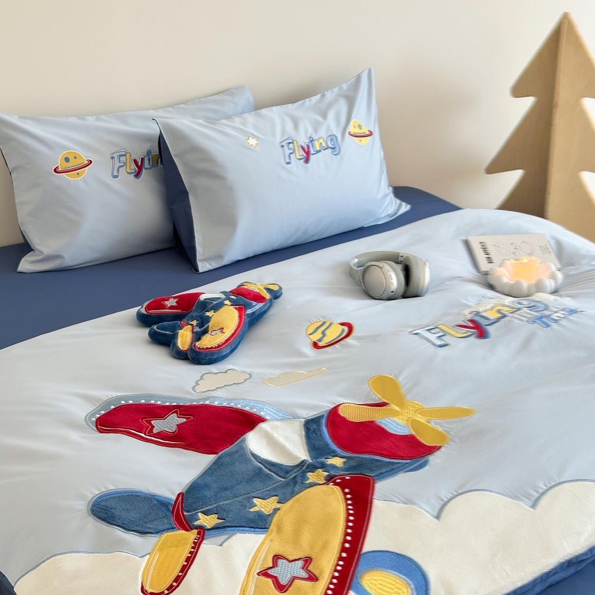 91家纺网 家纺一手货源 找家纺 （总）西西家居 2026新款100S长绒棉全棉纯棉四件套-飞行日记