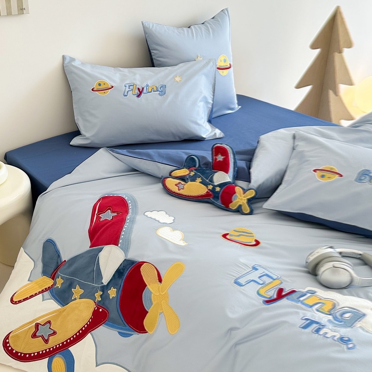 91家纺网 家纺一手货源 找家纺 （总）西西家居 2026新款100S长绒棉全棉纯棉四件套-飞行日记