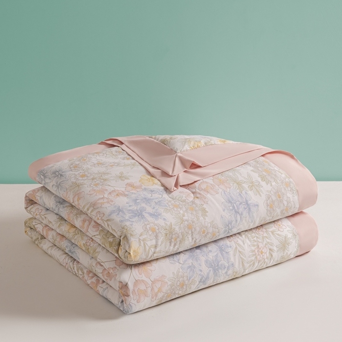 91家纺网 家纺一手货源 找家纺 柒月家居 2026新款凉感冰丝夏被空调被夏凉被 初夏