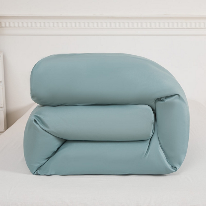 91家纺网 家纺一手货源 找家纺 莎臣豹 2026新款水洗棉磨毛纯色简约风四件套（风格一） 豆绿