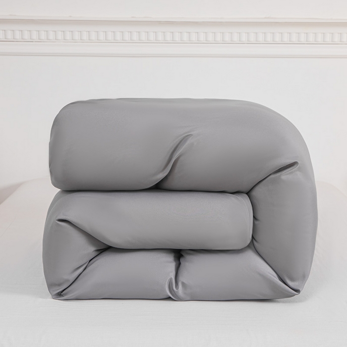 91家纺网 家纺一手货源 找家纺 莎臣豹 2026新款水洗棉磨毛纯色简约风四件套（风格一） 绅士灰（浅灰）