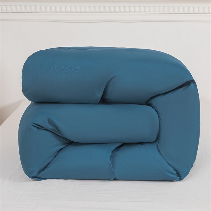 91家纺网 家纺一手货源 找家纺 莎臣豹 2026新款水洗棉磨毛纯色简约风四件套（风格一） 宝蓝