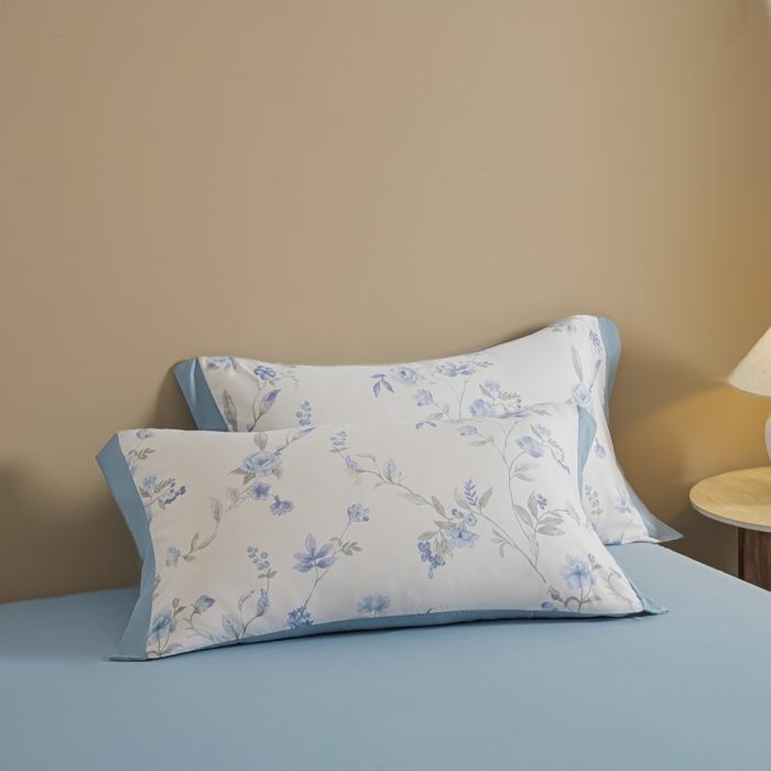 91家纺网 家纺一手货源 找家纺 柒月家居 2026新款凉感冰丝夏被空调被夏凉被 春溪蓝