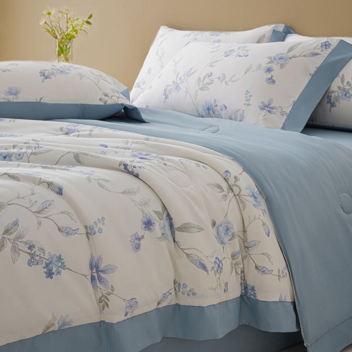 91家纺网 家纺一手货源 找家纺 柒月家居 2026新款凉感冰丝夏被空调被夏凉被 春溪蓝