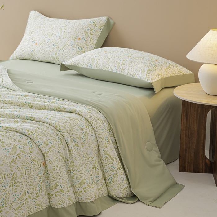 91家纺网 家纺一手货源 找家纺 柒月家居 2026新款凉感冰丝夏被空调被夏凉被 丛草集