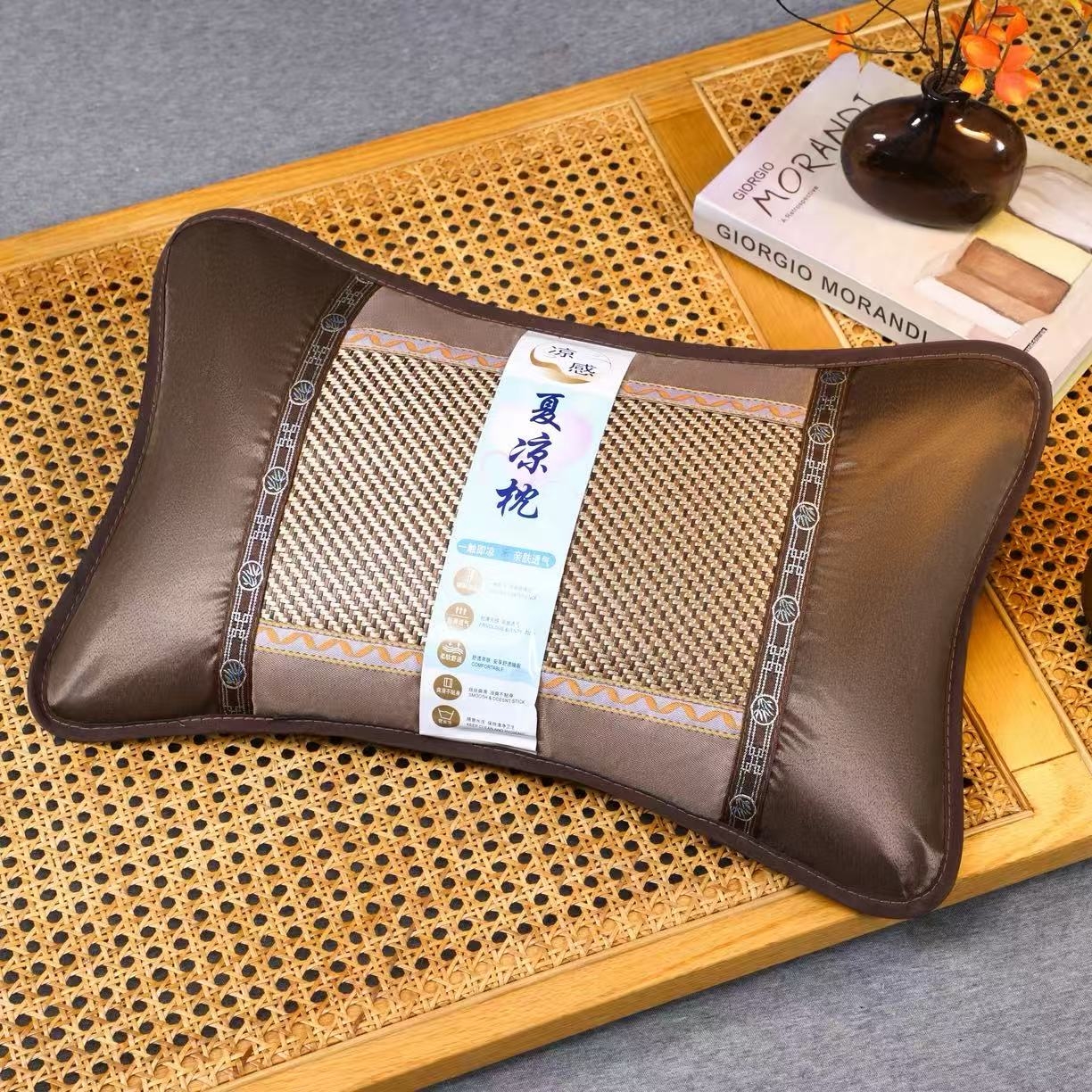 91家纺网 家纺一手货源 找家纺 （总）芯洲  2026年新款夏季冰凉清爽藤席凉席荞麦枕头枕芯