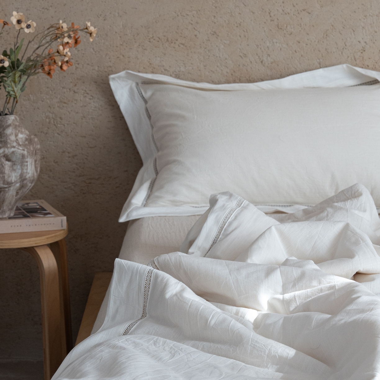 91家纺网 家纺一手货源 找家纺 （总）璞素家居 2026新款棉麻大豆镂空宽边夏被夏凉被空调被-陌白