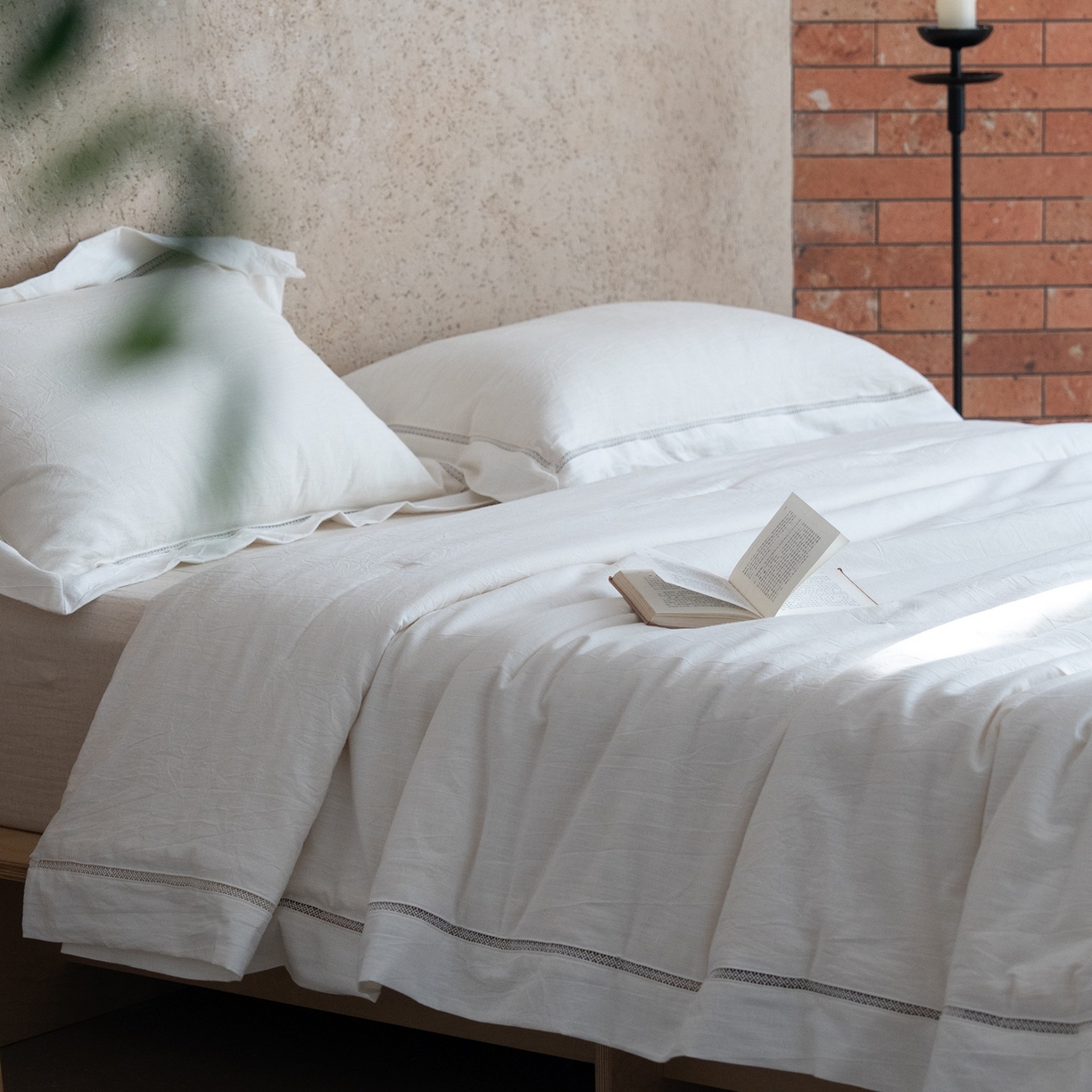 91家纺网 家纺一手货源 找家纺 （总）璞素家居 2026新款棉麻大豆镂空宽边夏被夏凉被空调被-陌白